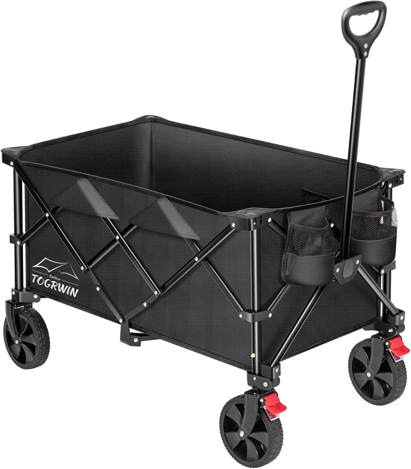 Torgwin 200L Wagon inbhainte 300lbs Dualgas Trom Dleachta Trom Cart Gairdín Fillte